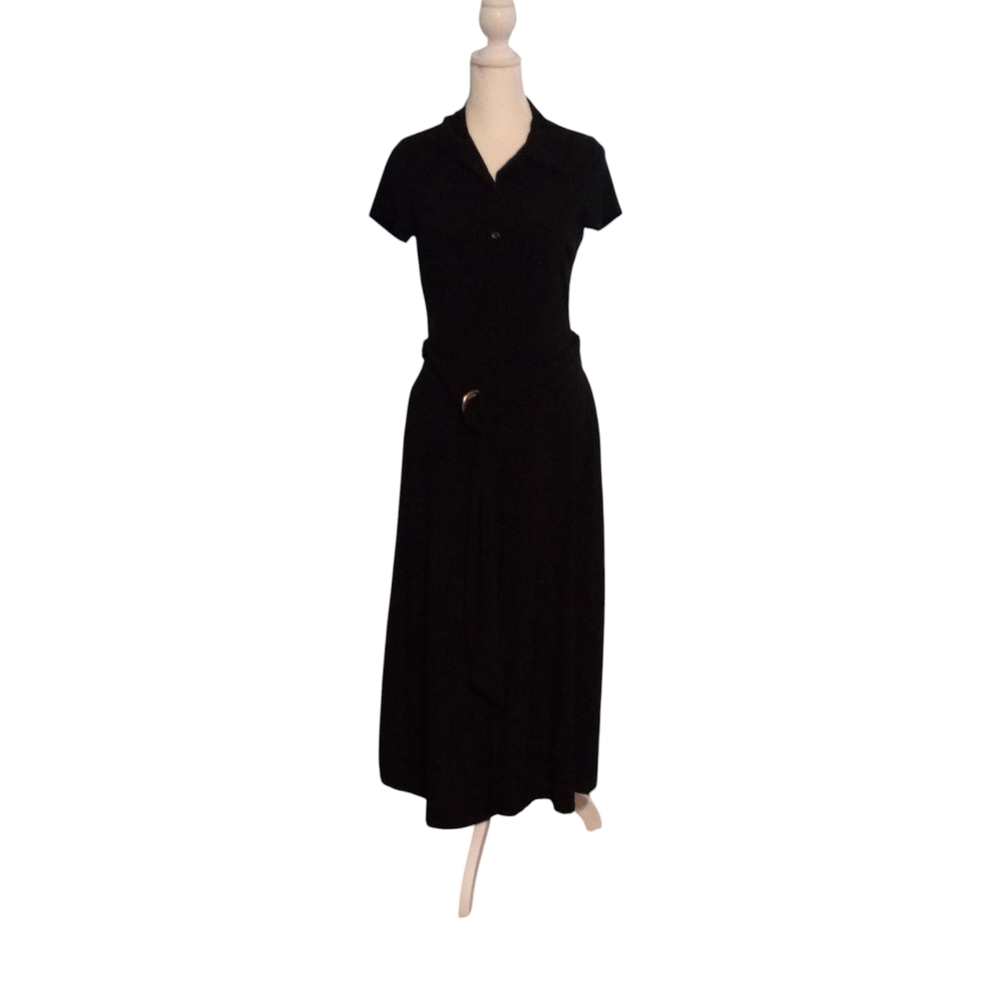 Fashion Nova Black Button Down Maxi Dress S NWOT - Picture 7 of 13